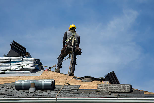 Professional Roofing technician working in Partlow, VA